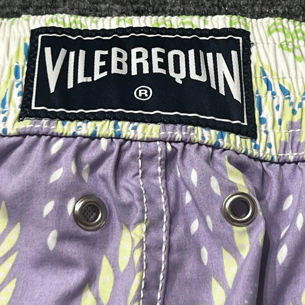 Vilebrequin Mens XL Geometric Pattern Drawstring Swim Trunks Lined 8